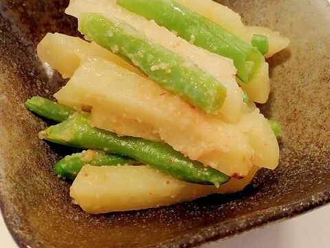 レンジだけ！絶品☆じゃがいもとインゲンの明太和え